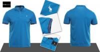 polo paris ralph lauren hommes tee shirt detail cotton five blue